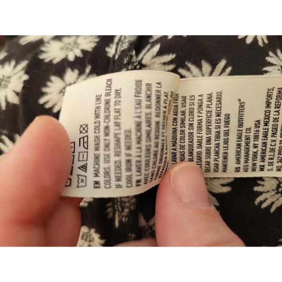 American Eagle Outfitters small black with white flowers sleeveless maxi dress - Picture 6 of 6